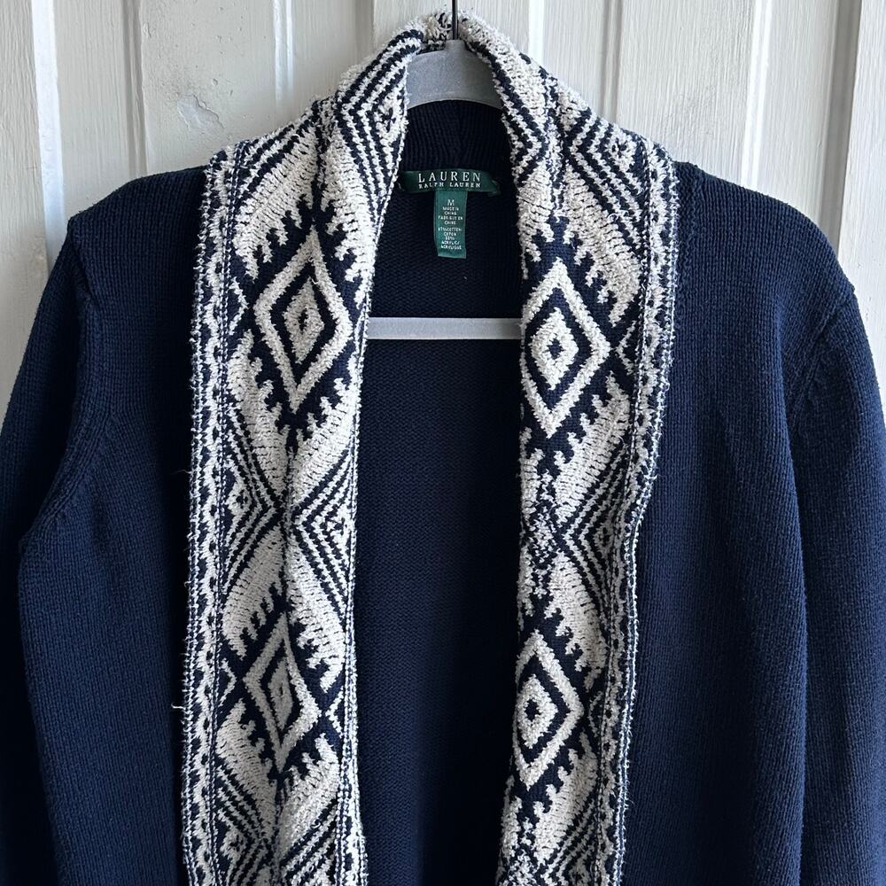 Lauren Ralph Lauren Heritage Southwestern Shawl Collar Cardigan - Picture 3 of 7